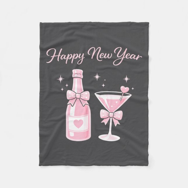 Manta Polar Champagne Swea Martini Coquette Happy New Year Par (Anverso)