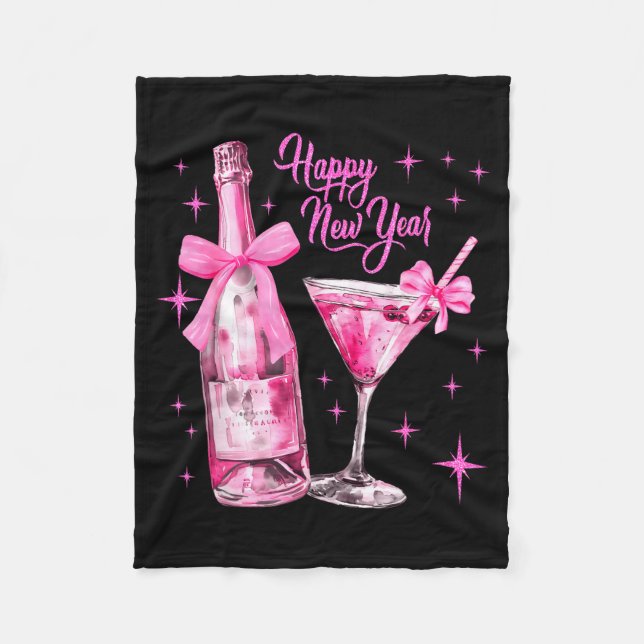 Manta Polar Champagne Swea Martini Coquette Happy New Year Par (Anverso)