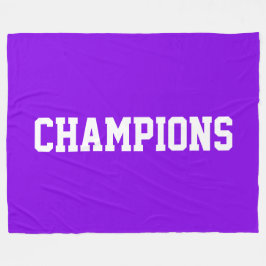 Manta Polar CHAMPIONS Athletic White Text On Bright Purple