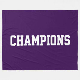 Manta Polar CHAMPIONS Athletic White Text On Deep Purple