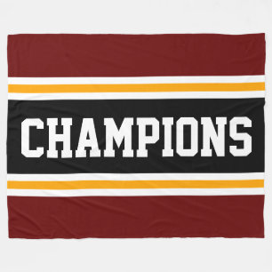 Manta Polar CHAMPIONS Atletismo Negrita Rojo Rayas Amarillas
