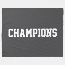 Manta Polar CHAMPIONS Bold Athletic White Text On Deep Gray