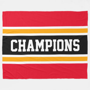 Manta Polar CHAMPIONS Fun Bright Red Yellow Stristris