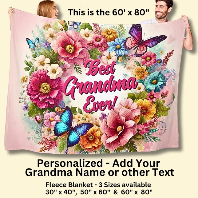 Manta Polar Change the Grandma Name Phrase, Best Grandma Ever! (Subido por el creador)