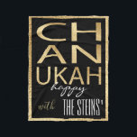 Manta Polar Chanukah Gold Fleece Blanket<br><div class="desc">Personalizar los elementos "Chanukah Gold" Fleece Blanket/SmallDesign se pueden mover y cambiar de tamaño. Personalice borrando texto, "feliz, con, The Steins" y añadiendo su propio mensaje. Elija su estilo de fuente, tamaño y color favoritos. Se puede cambiar el color de fondo. El diseño también se puede agregar a tamaños de...</div>