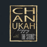 Manta Polar Chanukah Gold Fleece Blanket<br><div class="desc">Personalizar los elementos "Chanukah Gold" Fleece Blanket/SmallDesign se pueden mover y cambiar de tamaño. Personalice borrando texto, "feliz, con, The Steins" y añadiendo su propio mensaje. Elija su estilo de fuente, tamaño y color favoritos. Se puede cambiar el color de fondo. El diseño también se puede agregar a tamaños de...</div>