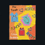 Manta Polar Chanukah Happy Fleece Blanket<br><div class="desc">Personalice "Chanukah Happy" Fleece Blanket/Small Personalize cambiando el texto editable utilizando su color de fuente, tamaño y estilo favorito. Este diseño también se puede añadir a tamaños de manta, medianos y grandes. Tamaño: Fleece Blanket, 30 "x40" Es difícil de arreglárselas tú mismo. pero con esta comodísima manta de forro polar...</div>