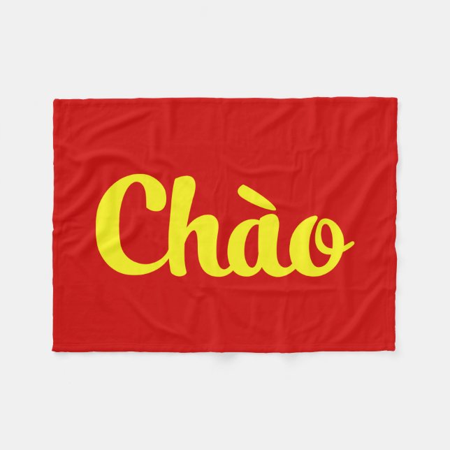Manta Polar Chào / Hola ~ Vietnam / Vietnamita / Tiang Viene (Frente (Horizontal))