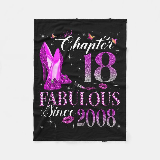 Manta Polar Chapter 18 Fabulous Since 2008 18th Birthday Gift  (Anverso)
