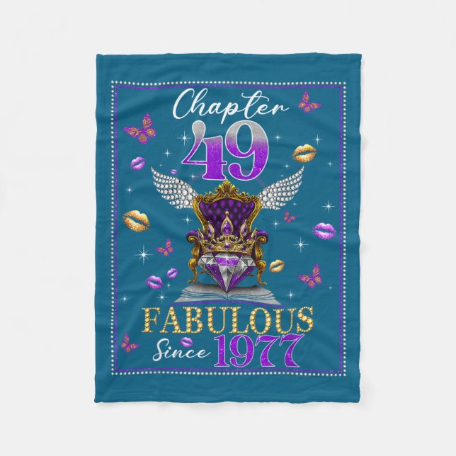 Manta Polar Chapter 49 Fabulous Since 1977 49th Birthday Women (Anverso)