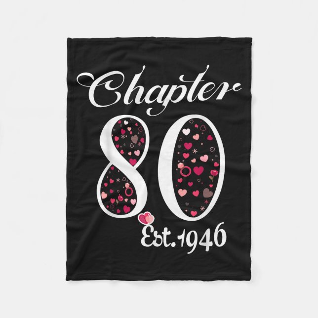 Manta Polar Chapter 80 Est 1946 Happy 80th Birthday Girl Gift  (Anverso)