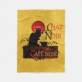 Manta Polar Chat Noir y Café Noir