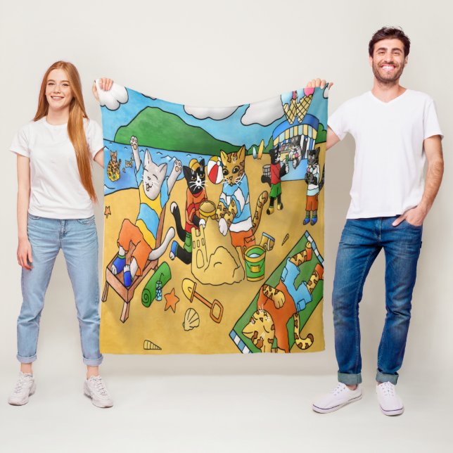 Manta Polar Chats de playa de verano (In situ)