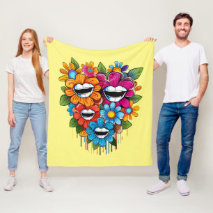 Manta Polar Chatty Blossoms Taza