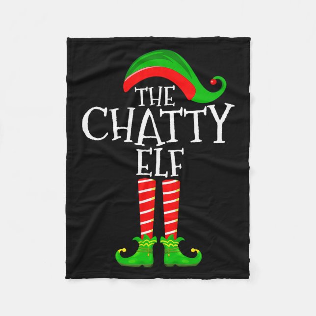 Manta Polar Chatty Elf Funny Matching Family Group Christmas P (Anverso)