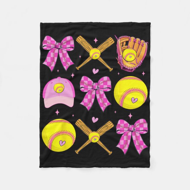 Manta Polar Checkered Mama Bow Cute Softll Mom Women Game Day  (Anverso)