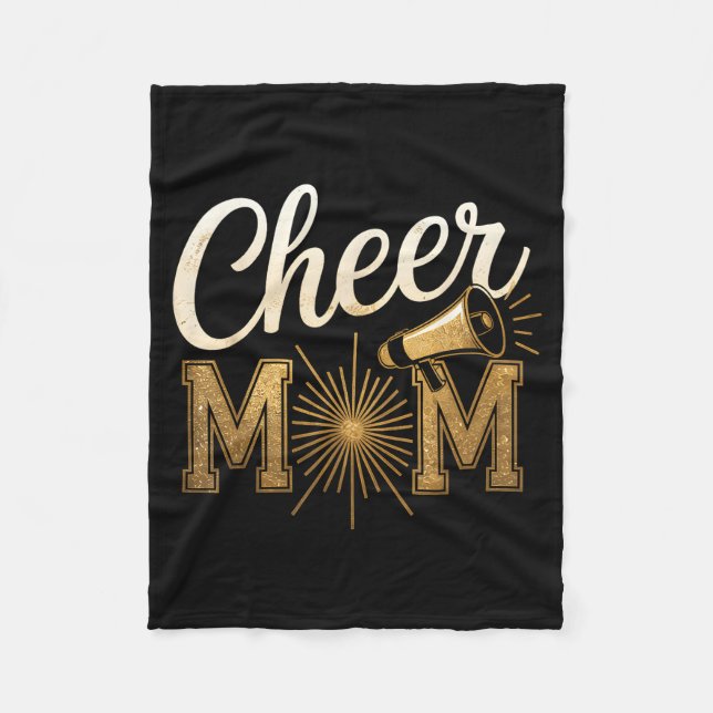 Manta Polar Cheer Gold Cheerleader Cheerleading Mom Game Day D (Anverso)