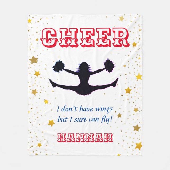 Manta Polar Cheerader Flyer Gold Stars Fleece Blanket (Anverso)
