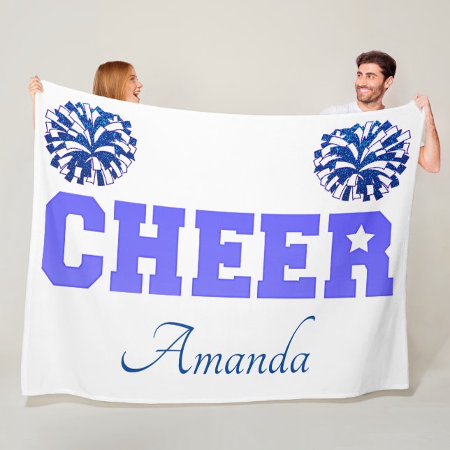 Manta Polar CheerLeader Pom Pom Cheece Fleece Blanket (In situ)