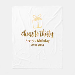 Manta Polar Cheers to thirty yellow brown birthday pastel gift
