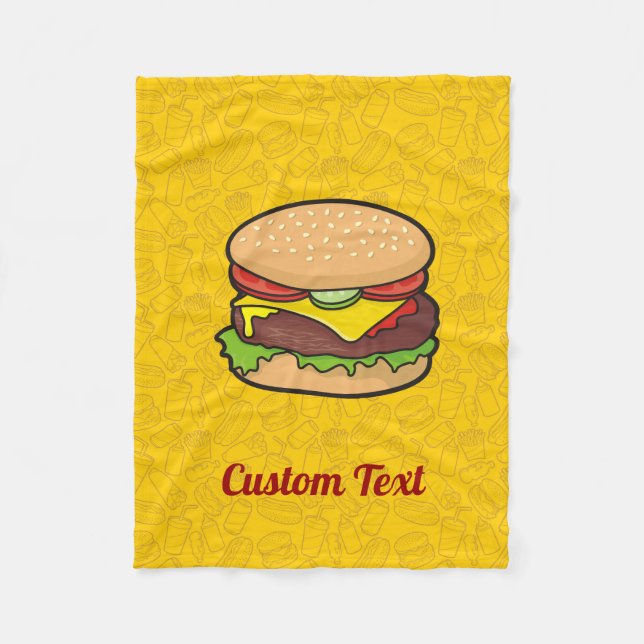 Manta Polar Cheeseburger Fleece Blanket (Anverso)