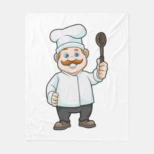 Manta Polar Chef con cuchara de gorra y sopa del chef