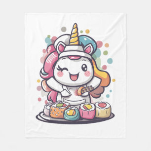 Manta Polar Chef de Sushi Unicornio (1)