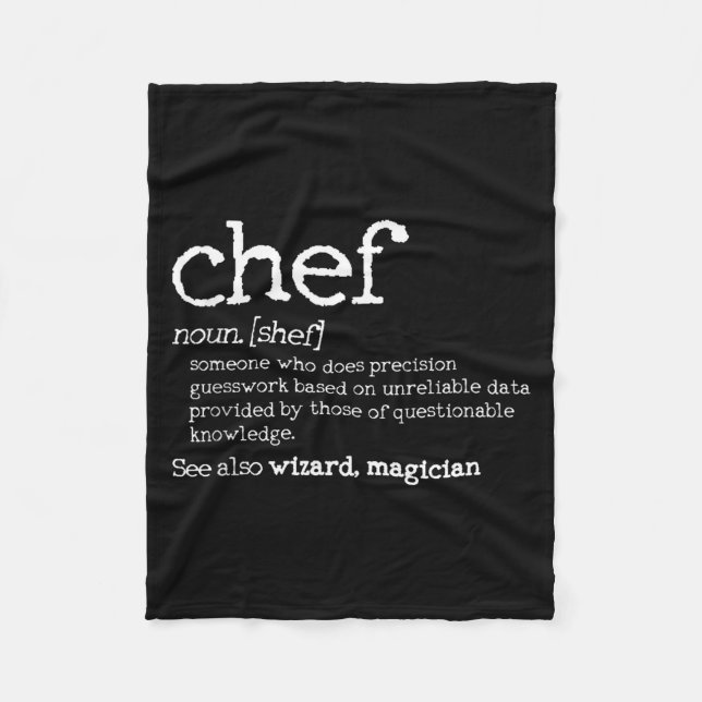 Manta Polar Chef Definition - Funny Dictionary Cooking Gift Ta (Anverso)