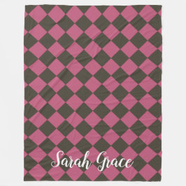 Manta Polar Cheques de colores - Choco-Cherry