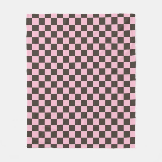 Manta Polar Cherry blossom checkered board pattern (Anverso)
