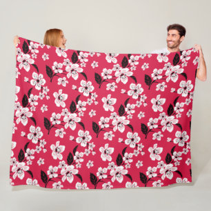 MANTA POLAR CHERRY BLOSSOM - SAKURA (ROJO)