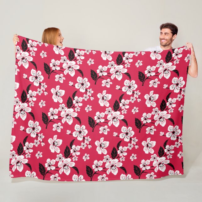 MANTA POLAR CHERRY BLOSSOM - SAKURA (ROJO) (In situ)