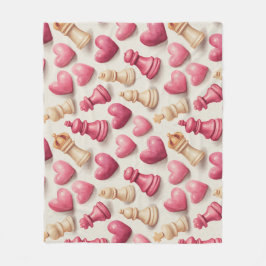 Manta Polar Chess & Hearts Valentines Pattern