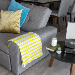 Manta Polar Chevron amarillo
