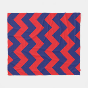 Manta Polar Chevron   Azul marino y rojo   Cualquier tipo/tama