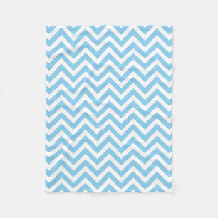 Manta Polar Chevron horizontal de tamaño medio azul y blanco b