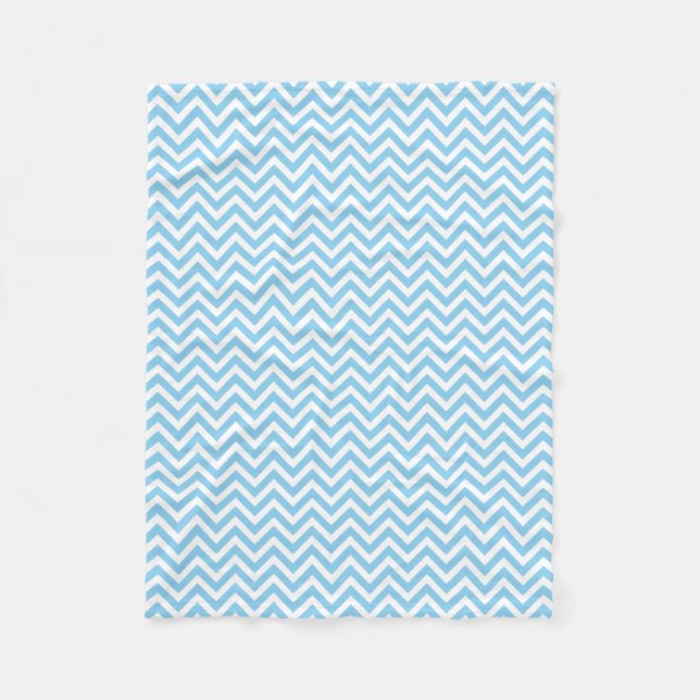 Manta Polar Chevron horizontal de tamaño pequeño azul y blanco (Anverso)