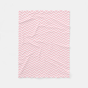 Manta Polar Chevron horizontal rosa y blanco pequeño