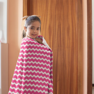 Manta Polar Chevron rosa fuerte