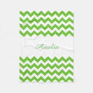 Manta Polar Chevron verde claro