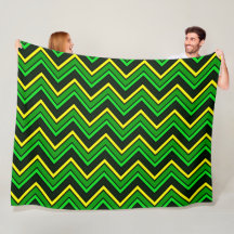Chevron zigzag verde, negro y amarillo