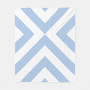 Manta Polar Chevrons azul claro y blanco