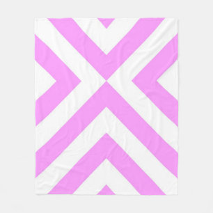 Manta Polar Chevrons rosados y blancos