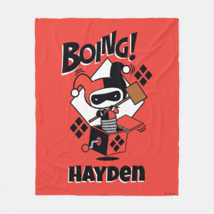 Manta Polar Chibi Harley-Quinn-In-A-Box Con Martillo