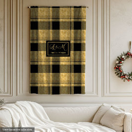 Manta Polar Chic Glamorous Birthday Gift Black Gold Blanket