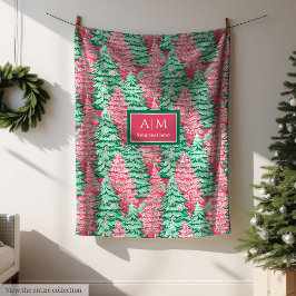 Manta Polar Chic hot pink watercolor preppy festive gift 