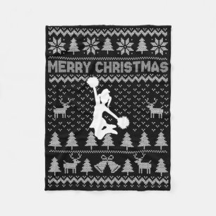 Manta Polar Chica animadora amante de la Navidad feiz Navidad