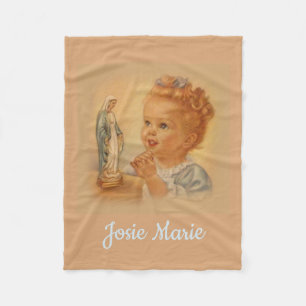 Manta Polar Chica católico del vintage del Virgen María