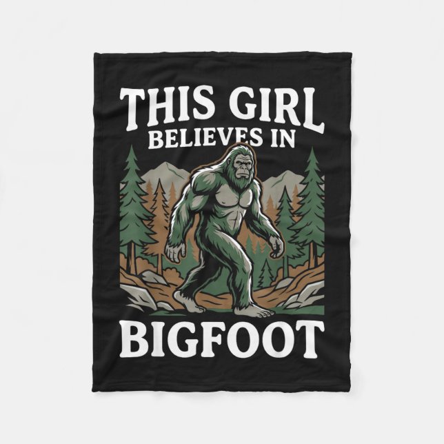Manta Polar Chica creyente de Bigfoot sasquatch bosque críptid (Anverso)