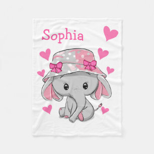 Manta Polar Chica Cute Baby Elephant